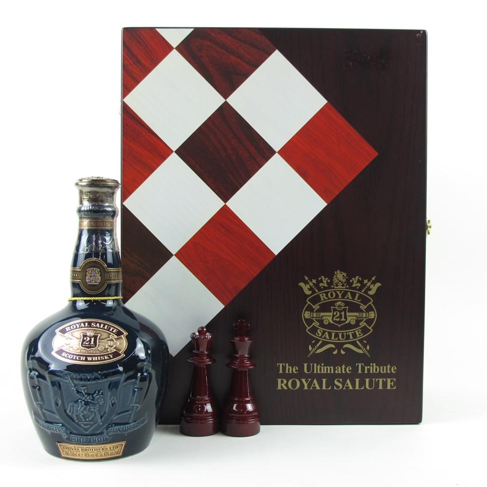 Chivas Regal 21 Year Old Royal Salute Ultimate Tribute / Blue Flagon