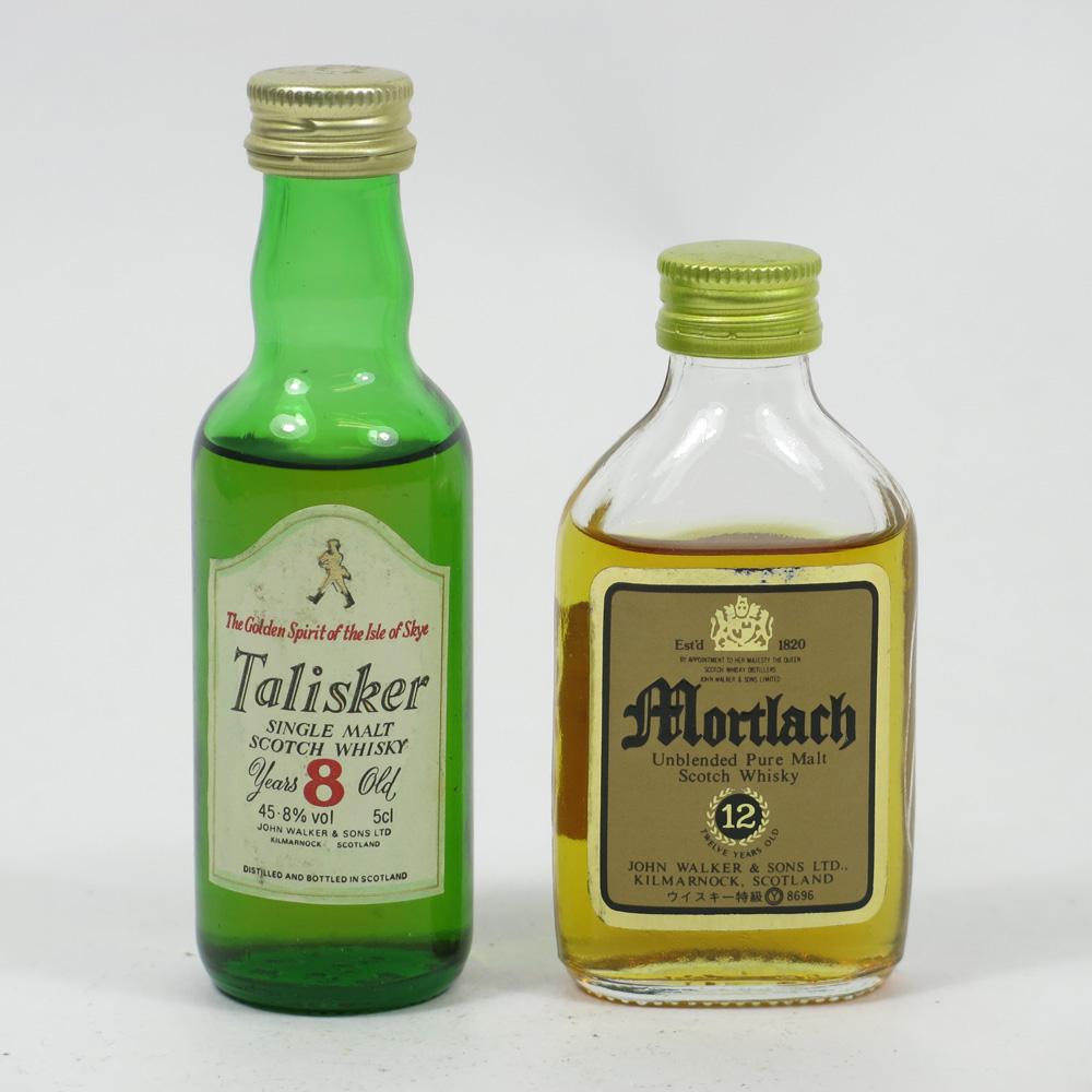 Talisker and Mortlach Rare Johnnie Walker Miniatures 1980s