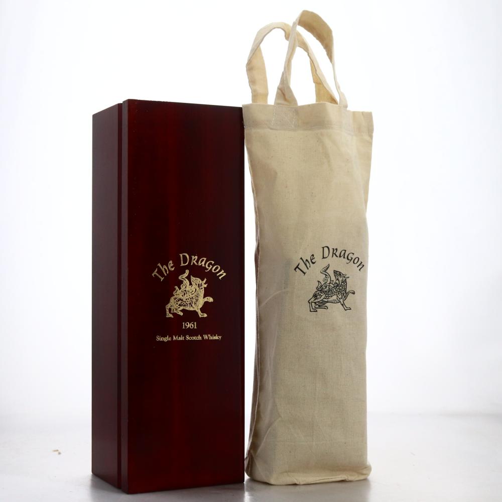 Highland Park 1961 The Dragon Wooden Box & Bottle Bag