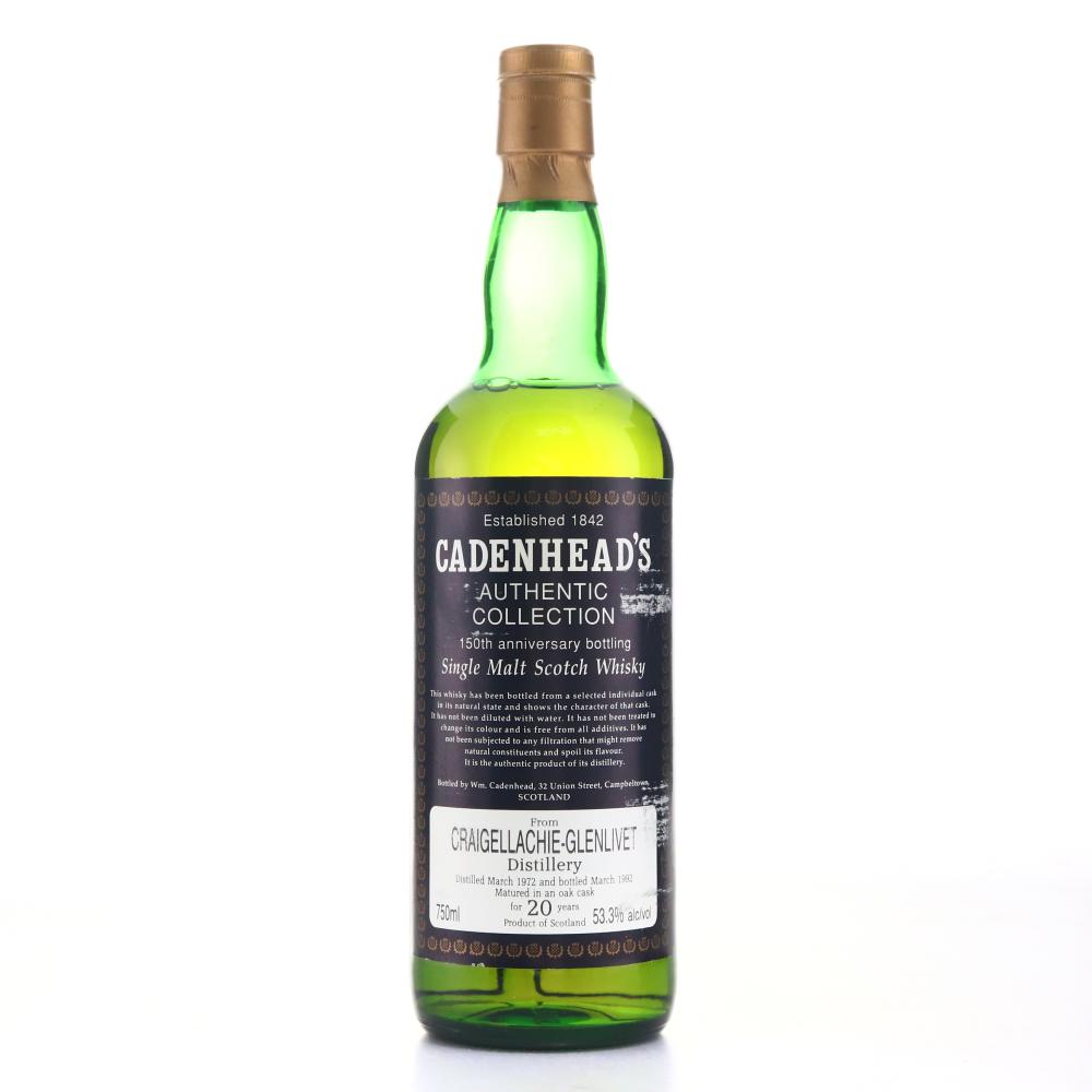 Craigellachie 1972 Cadenhead's 20 Year Old / 150th Anniversary