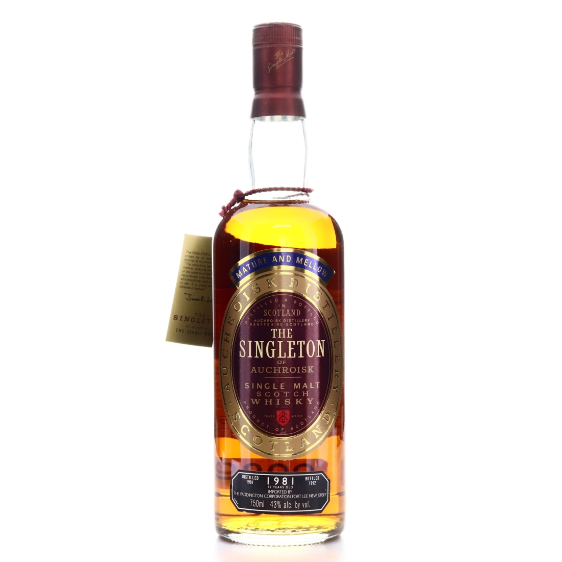 Singleton of Auchroisk 1981 75cl / US Import