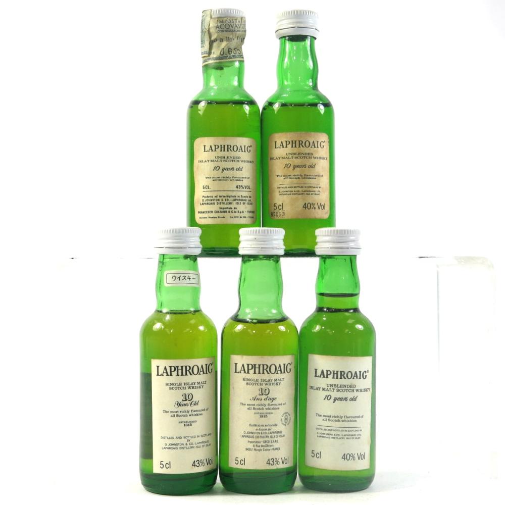 Laphroaig 10 Year Old Miniature 5 x 5cl 1980s