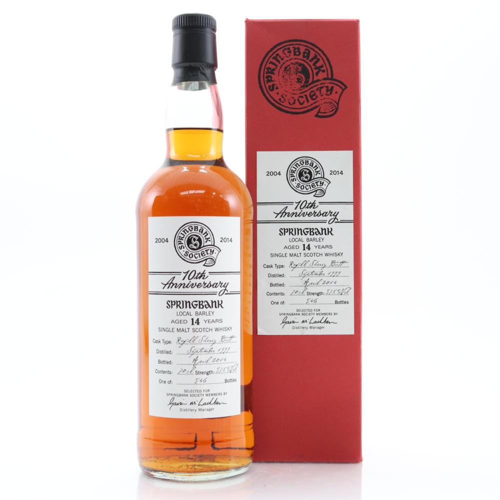 Springbank 1999 Local Barley 14 Year Old / Society 10th Anniversary