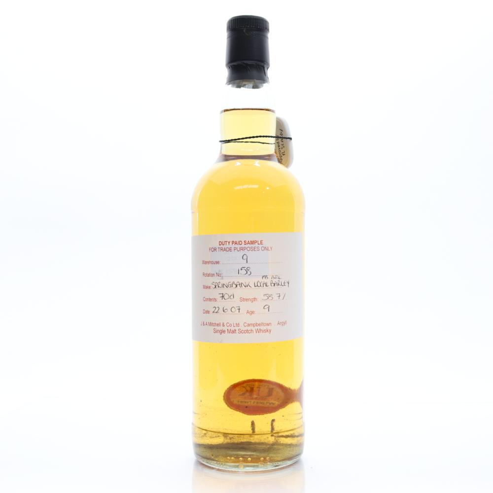 Springbank 2007 Duty Paid Sample 9 Year Old / Local Barley Fresh Bourbon Barrel