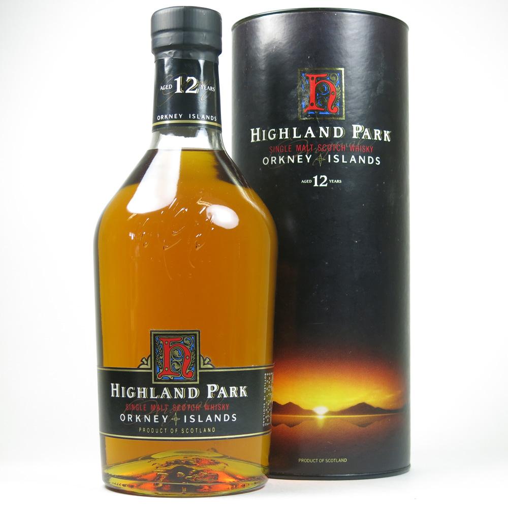 Highland Park 12 Year Old Red 'H' Over Black 1990s 1 Litre
