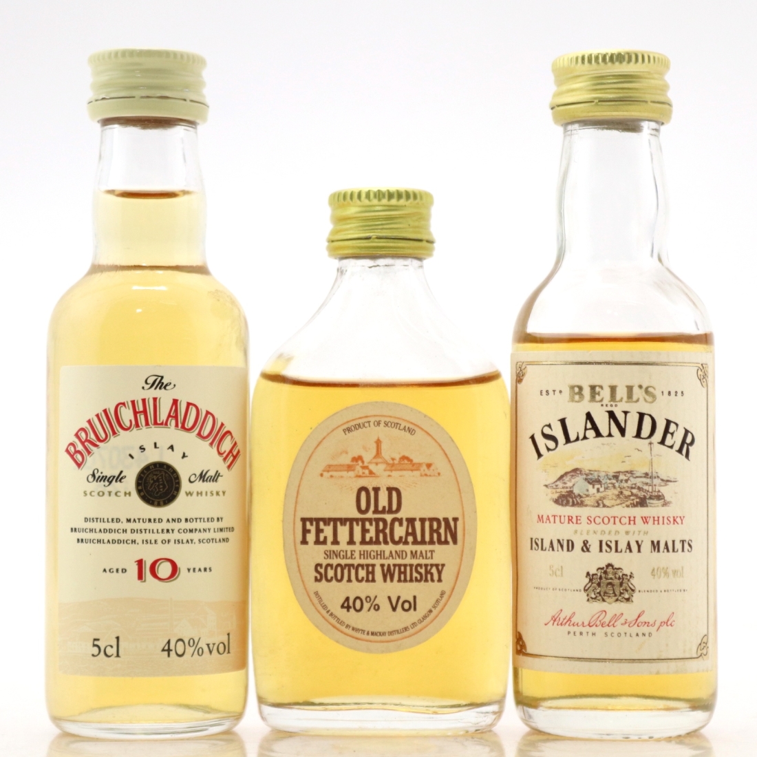 Selection of Scotch Whisky Miniatures x 3