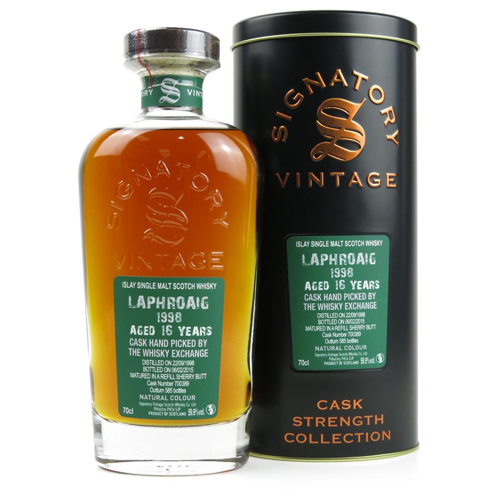 Laphroaig 1998 Signatory Vintage Cask Strength 16 Year Old / TWE Exclusive