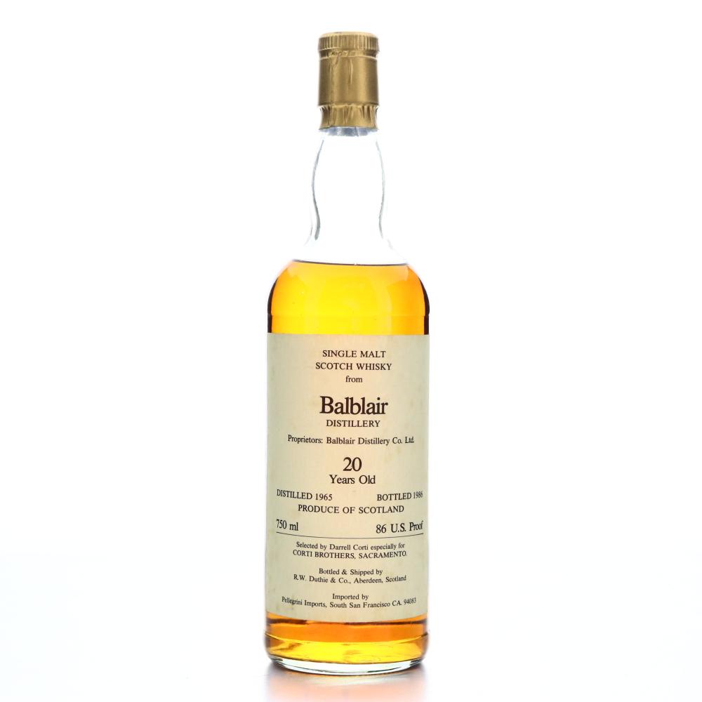 Balblair 1965 R.W. Duthie for Corti Brothers 20 Year Old / US Import