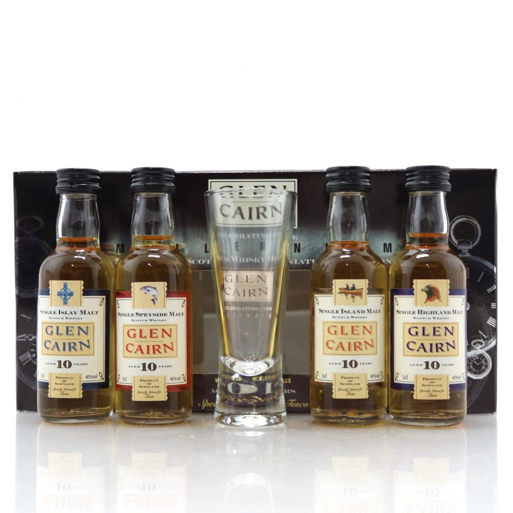 Glen Cairn 10 Year Old Miniatures 5 x 5cl & Glass