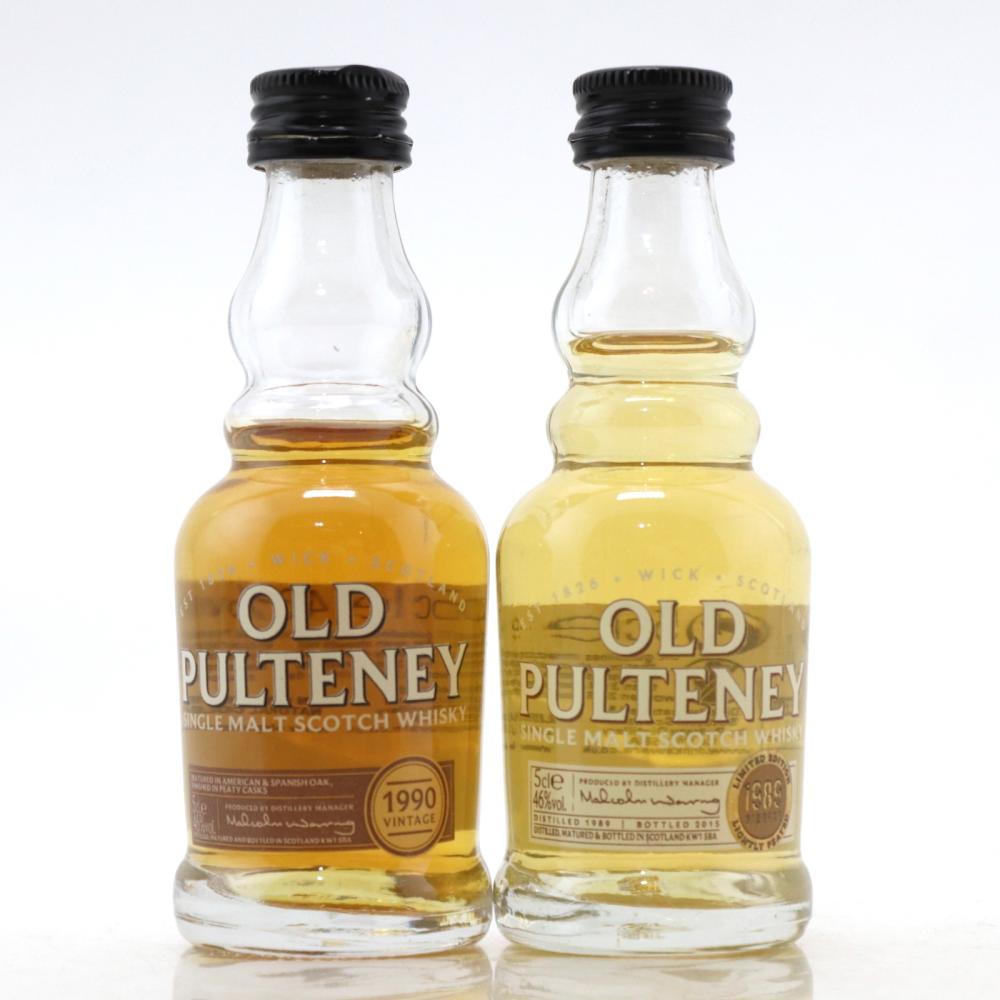 Old Pulteney Miniature Selection 2 x 5cl / including 1989 Vintage