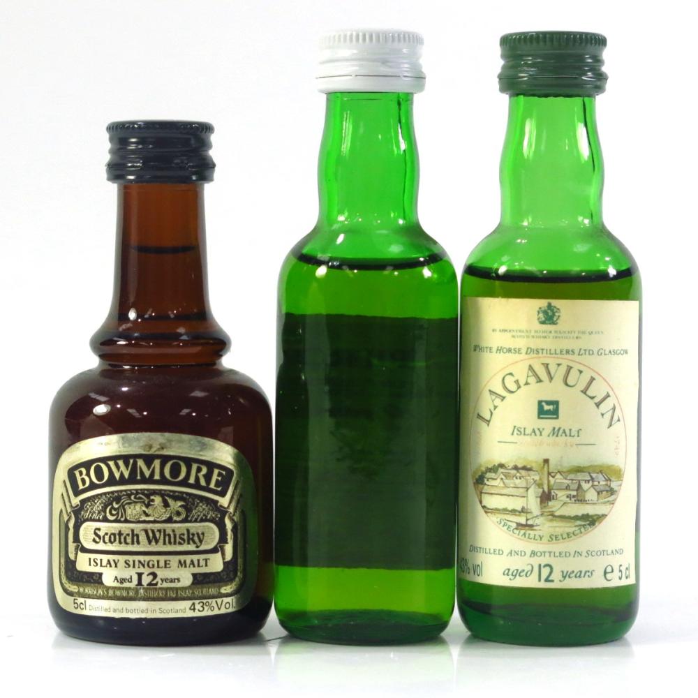Islay Miniature Selection x 3 / including Lagavulin 12 Year Old