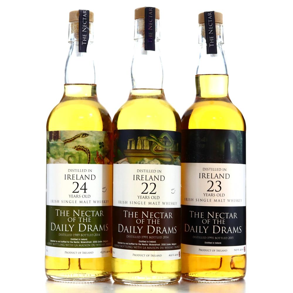 Irish Single Malt The Nectar of the Daily Drams 3 x 70cl