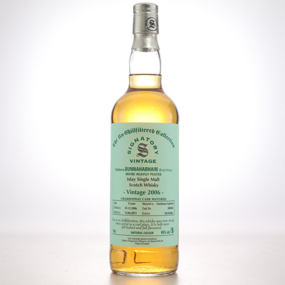 Bunnahabhain Moine 2006 Signatory Vintage 8 Year Old Chardonnay Cask