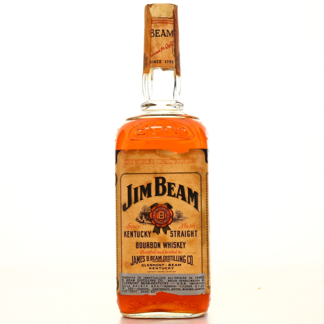 Jim Beam Kentucky Straight Bourbon 1970s