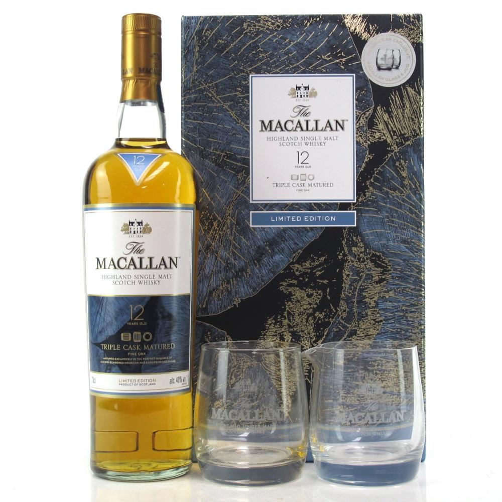 Macallan 12 Year Old Fine Oak Limited Edition Gift Pack / Including Glass & Jug