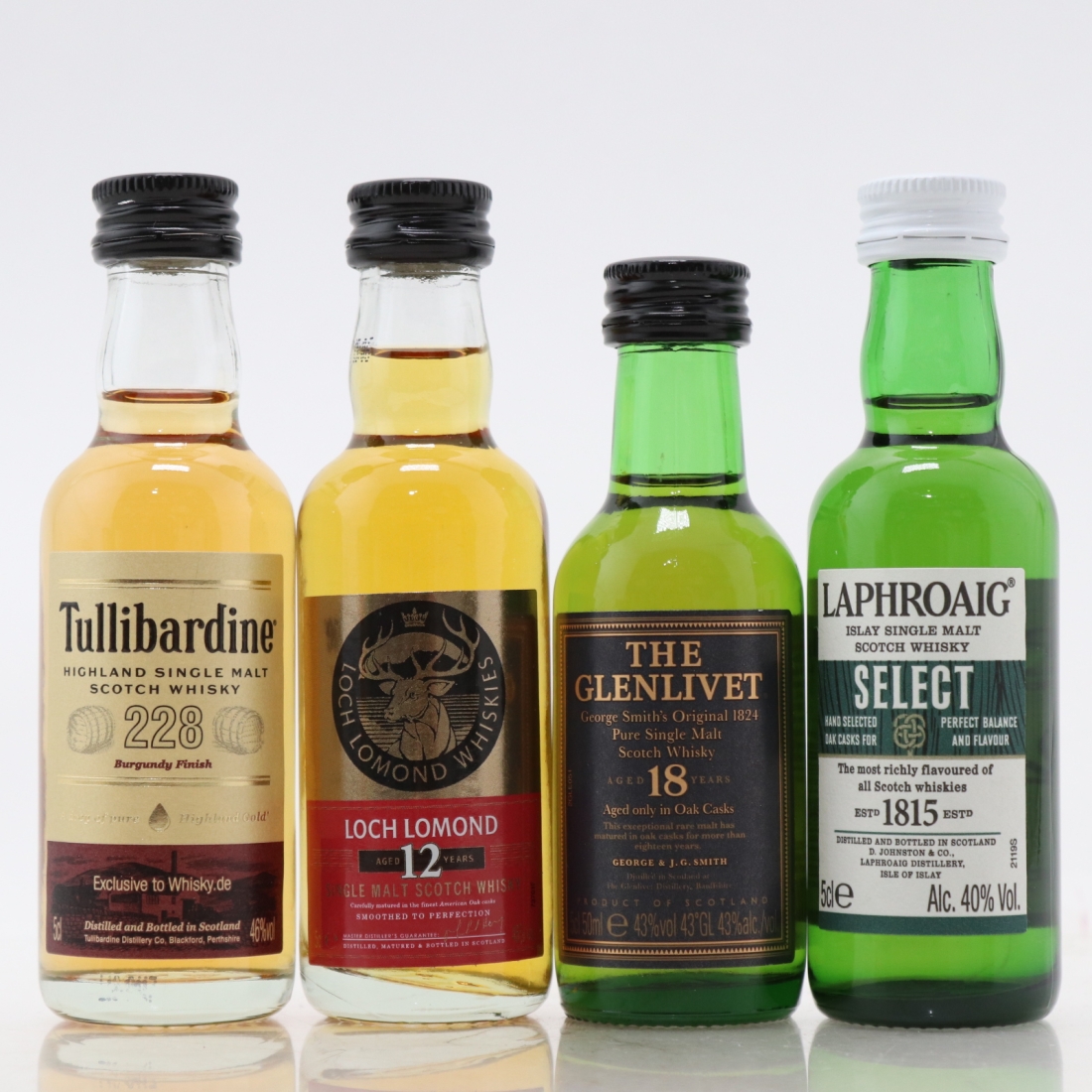 Single Malt Miniatures 4 x 5cl / includes Tullibardine 228