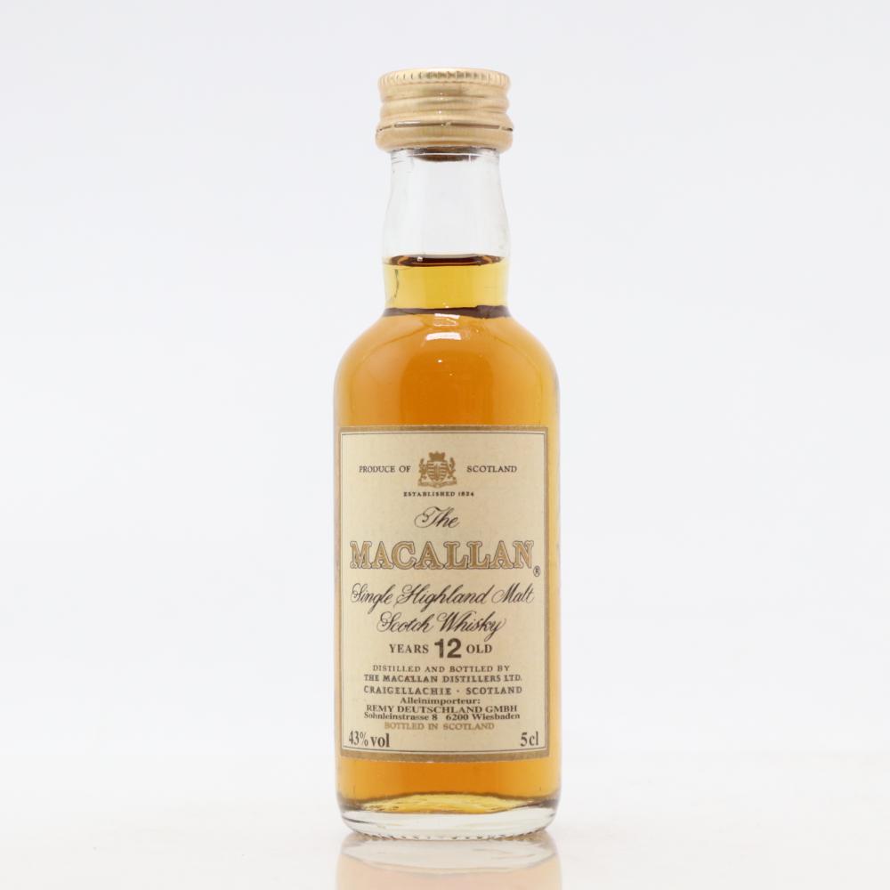 Macallan 12 Year Old Miniature 5cl 1980s / Remy Deutschland Import