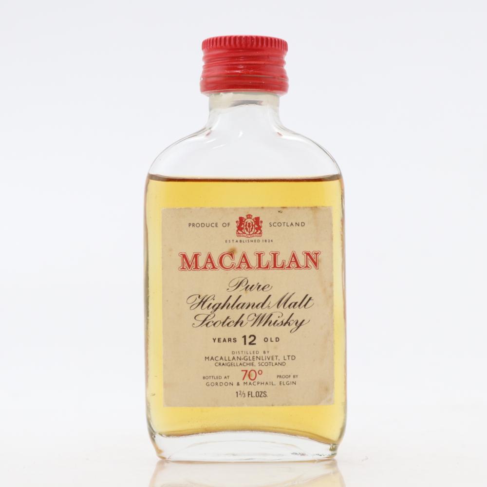 Macallan 12 Year Old Gordon and MacPhail Miniature 1970s
