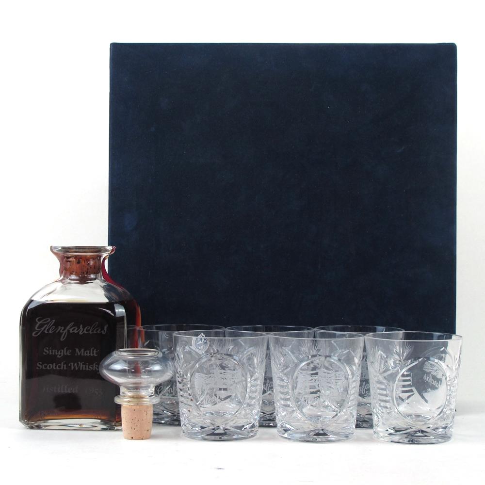 Glenfarclas 1955 Glencairn Decanter / Including 6 Glasses