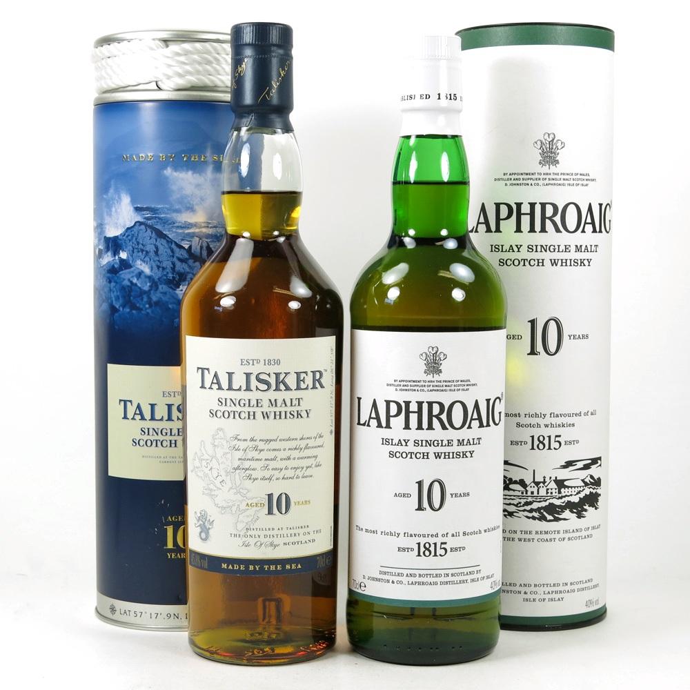 Laphroaig 10 Year Old & Talisker 10 Year Old 2 x 70cl