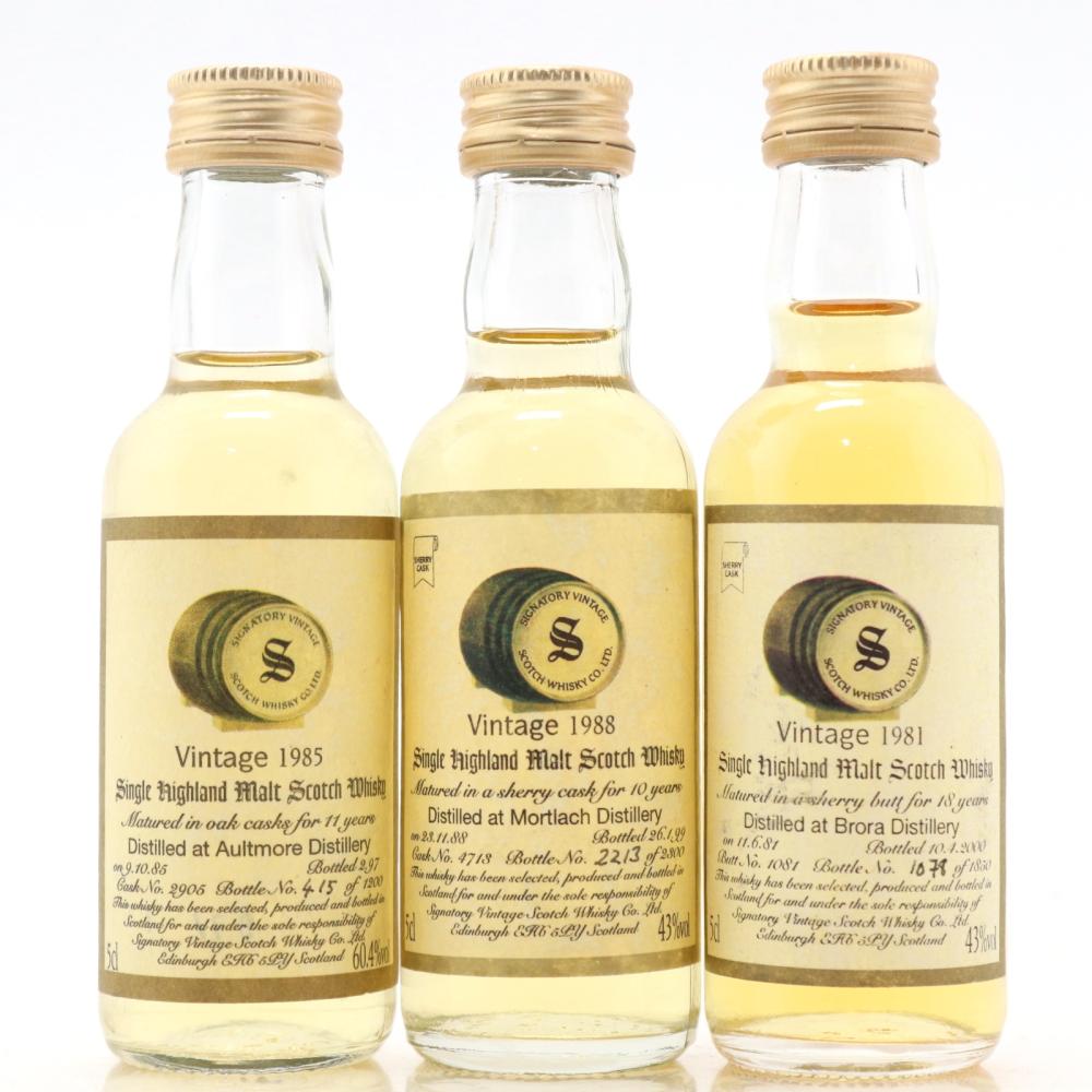 Signatory Vintage Miniature Selection 3 x 5cl / Includes Brora 1981