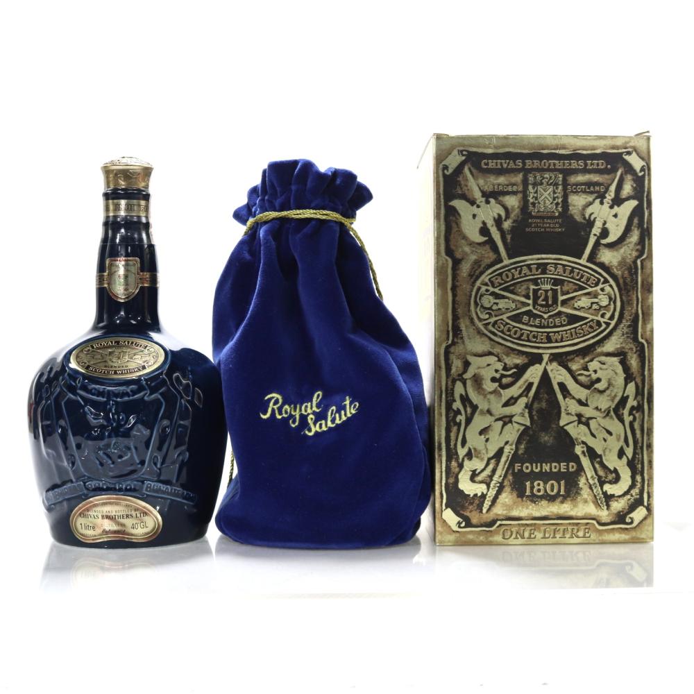 Chivas 21 Year Old Royal Salute 1 Litre / Sapphire Flagon