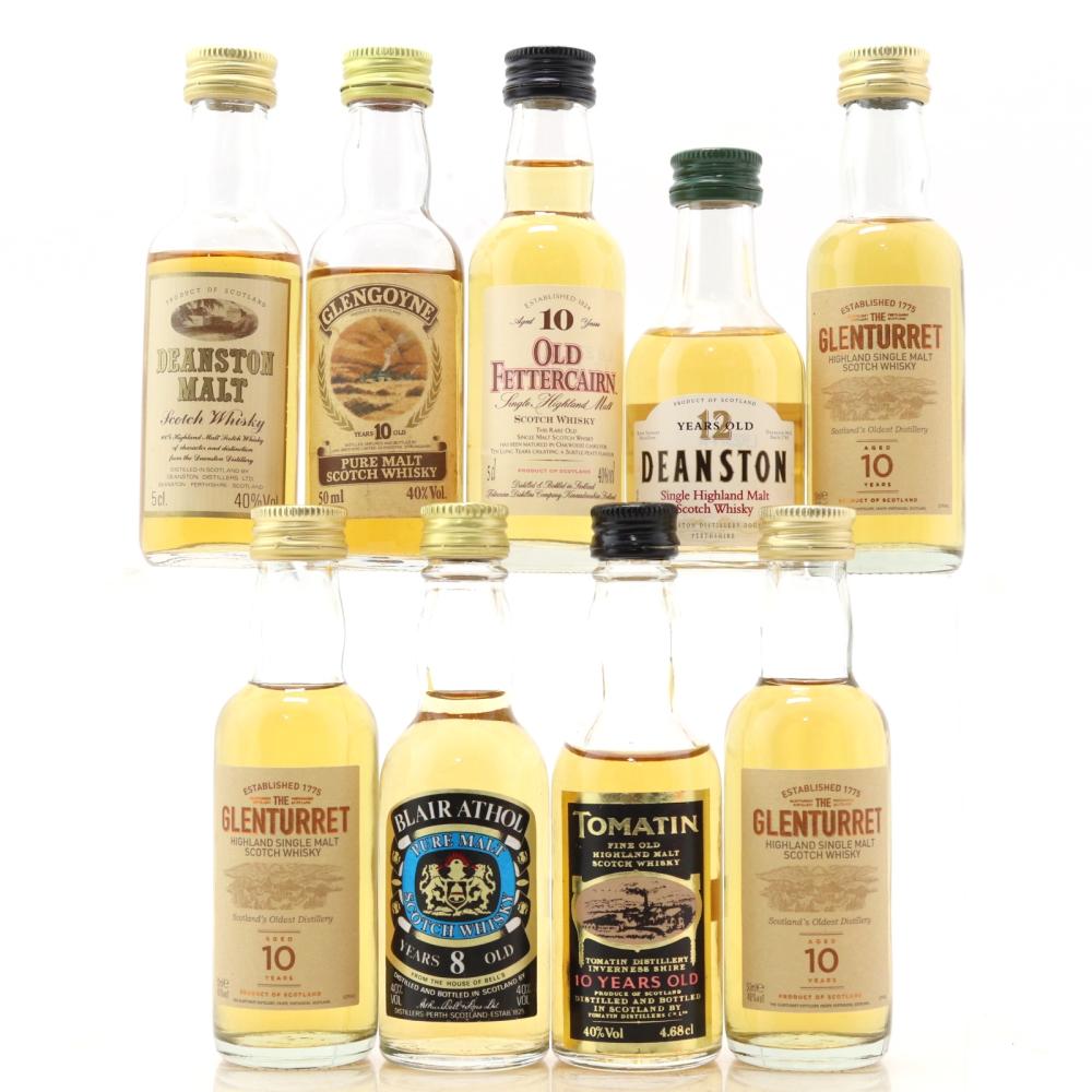 Highland Miniature Selection x 9 / includes Glengoyne Pure Malt