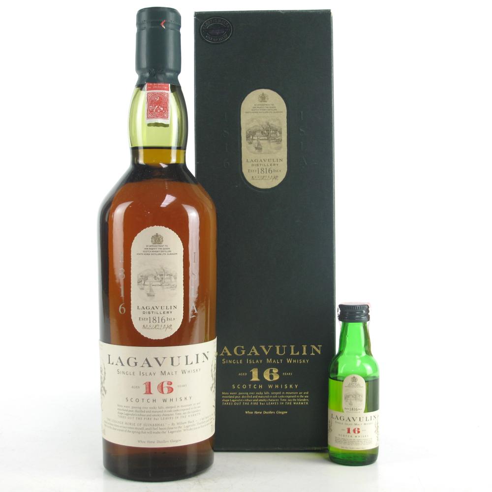 Lagavulin 16 Year Old White Horse / Including Matching Miniature