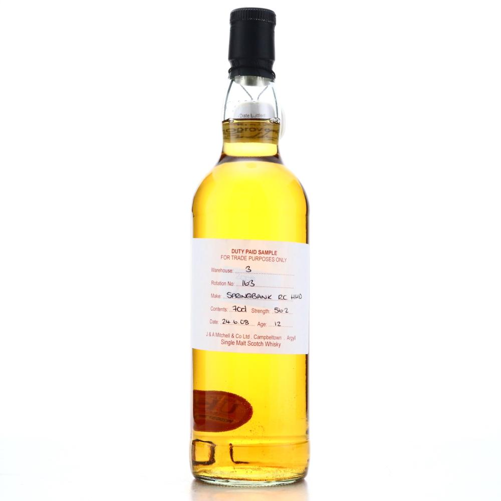 Springbank 2008 Duty Paid Sample 12 Year Old / Refilled Claret Hogshead
