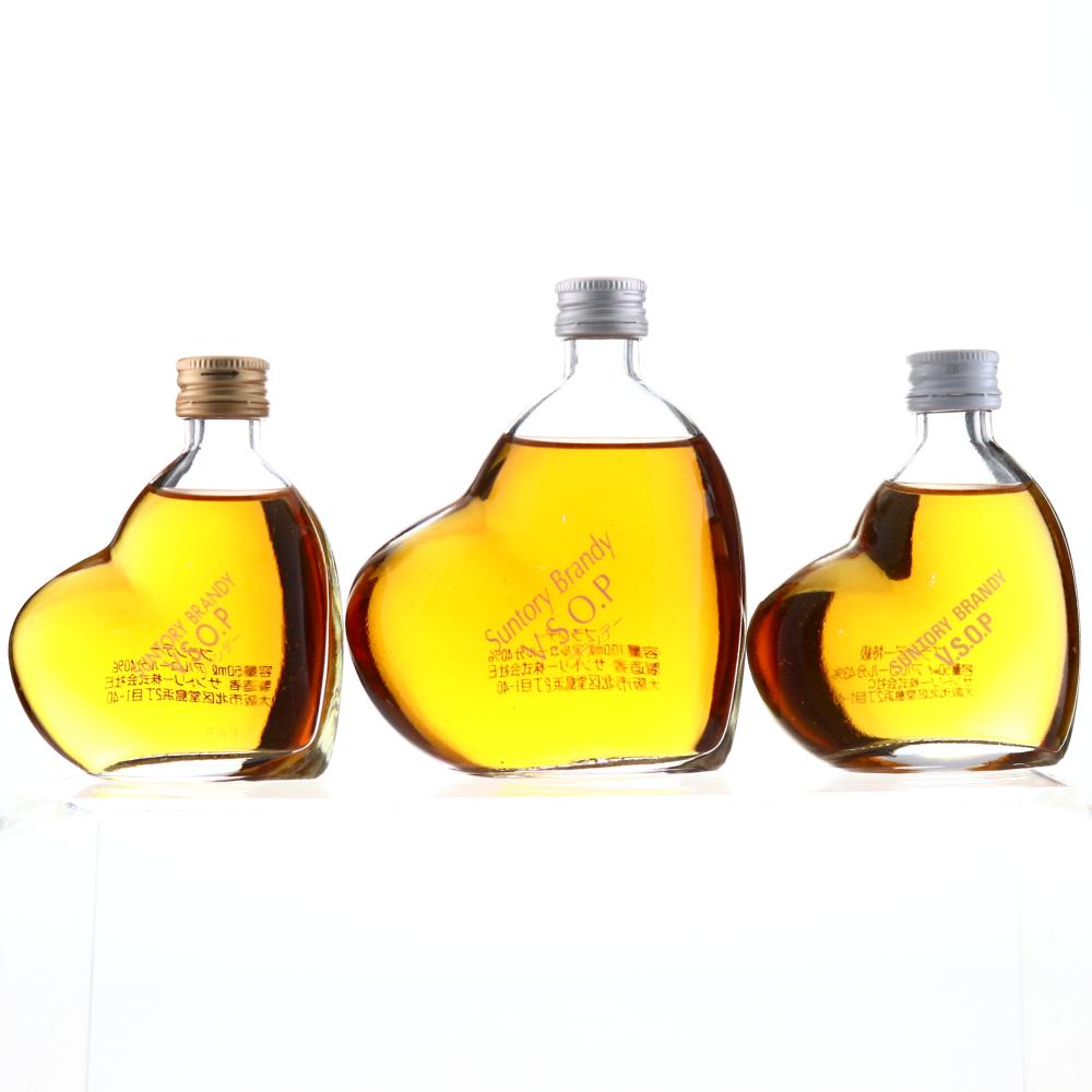 Suntory VSOP Brandy Heart shaped miniatures 3 x  5cl