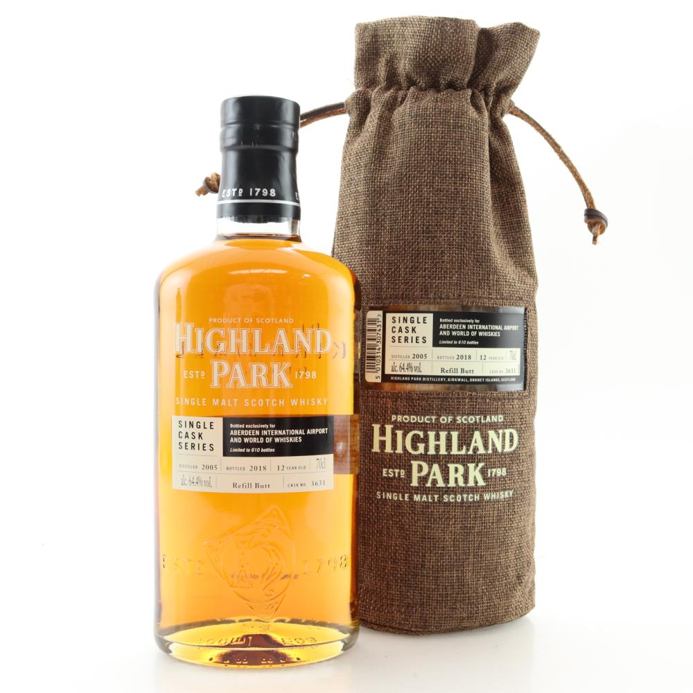 Highland Park 2005 Single Cask 12 Year Old #3631 / Aberdeen Airport and World of Whiskies