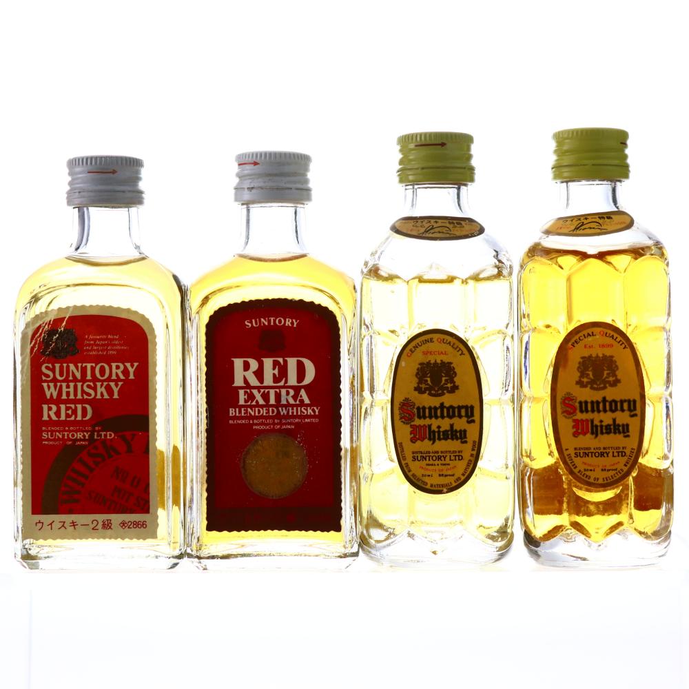 Suntory Kakubin & Red Whisky miniatures 4 x 5cl