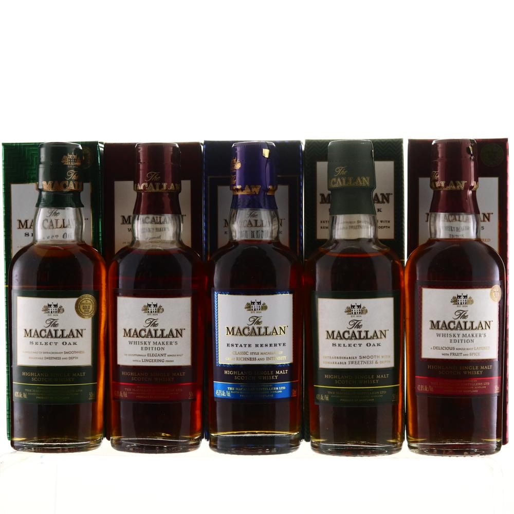 Macallan 1824 Collection Miniatures 5 x 5cl