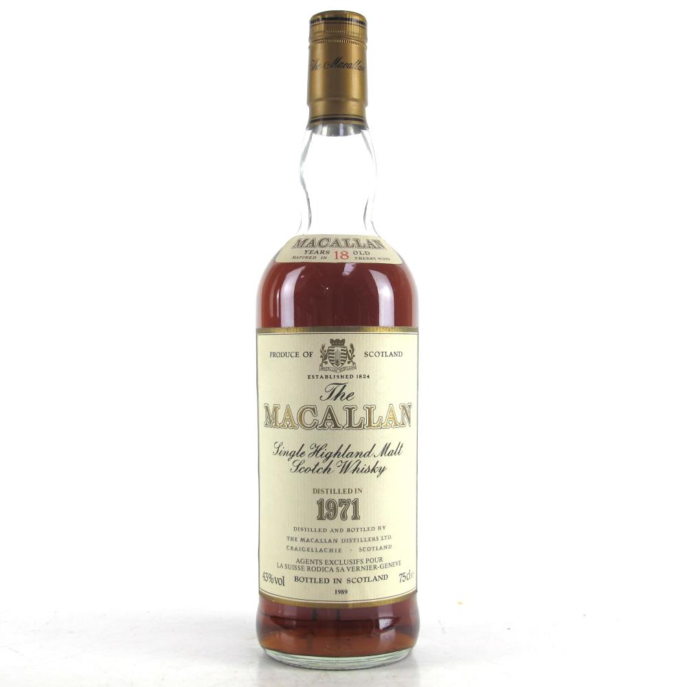 Macallan 1971 18 Year Old / Swiss Import