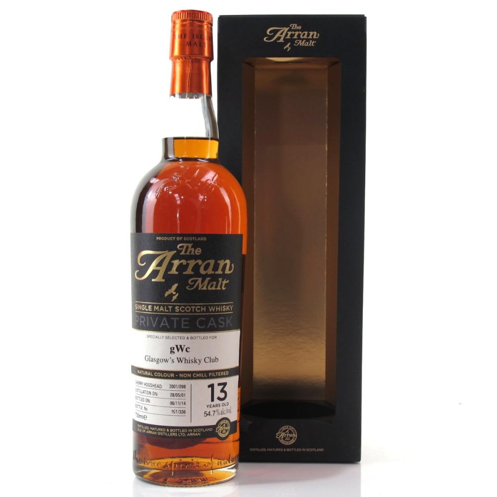 Arran 2001 Private Cask 13 Year Old / Glasgow's Whisky Club