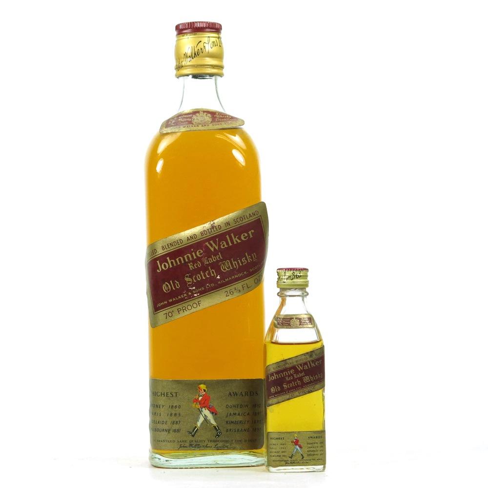 Johnnie Walker Red Label 1970s Including Miniature