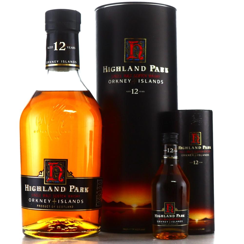 Highland Park 12 Year Old 1990s with Miniature 