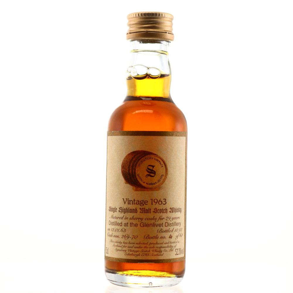 Glenlivet 1963 Signatory Vintage 29 Year Old Miniature 5cl
