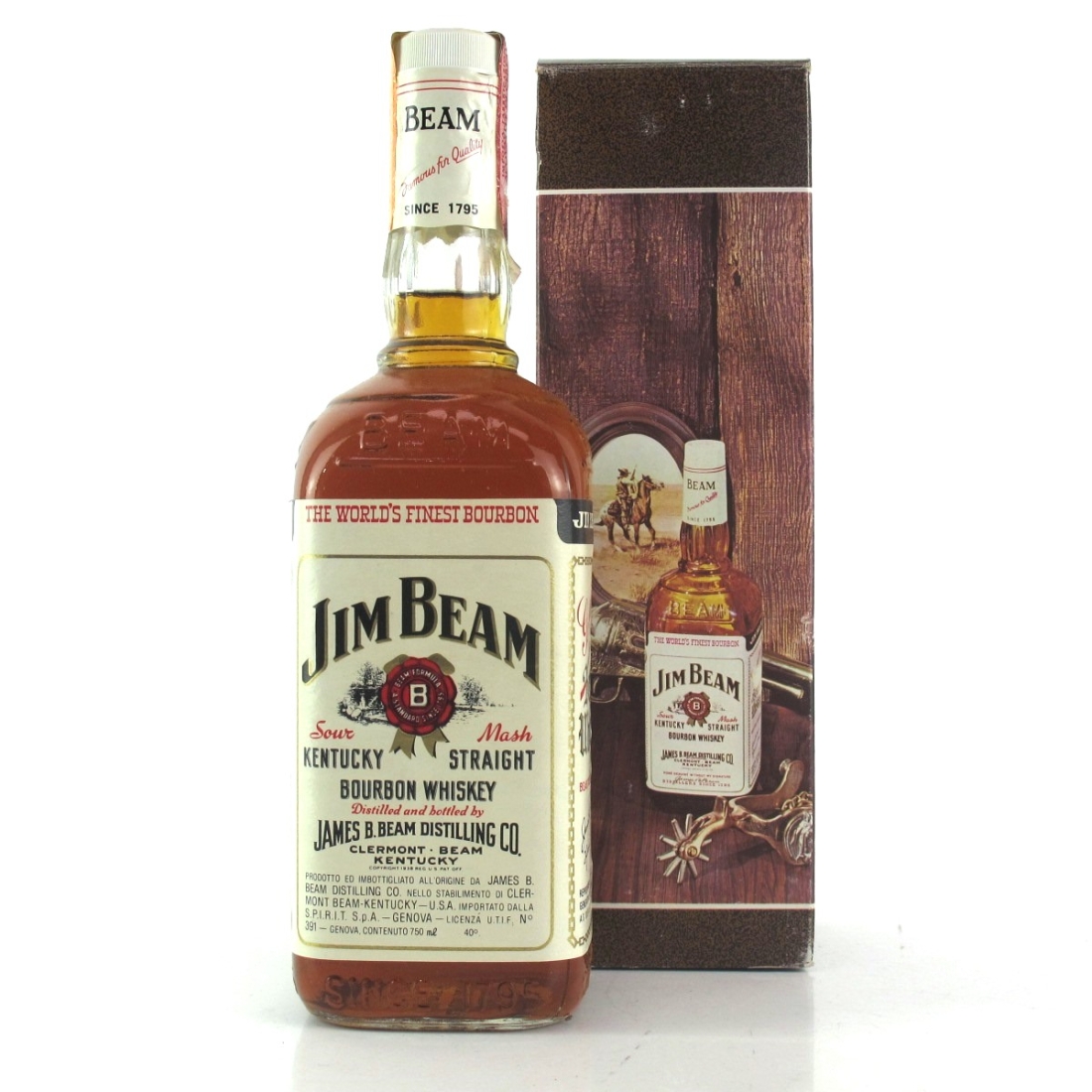 Jim Beam Kentucky Straight Bourbon 1980s