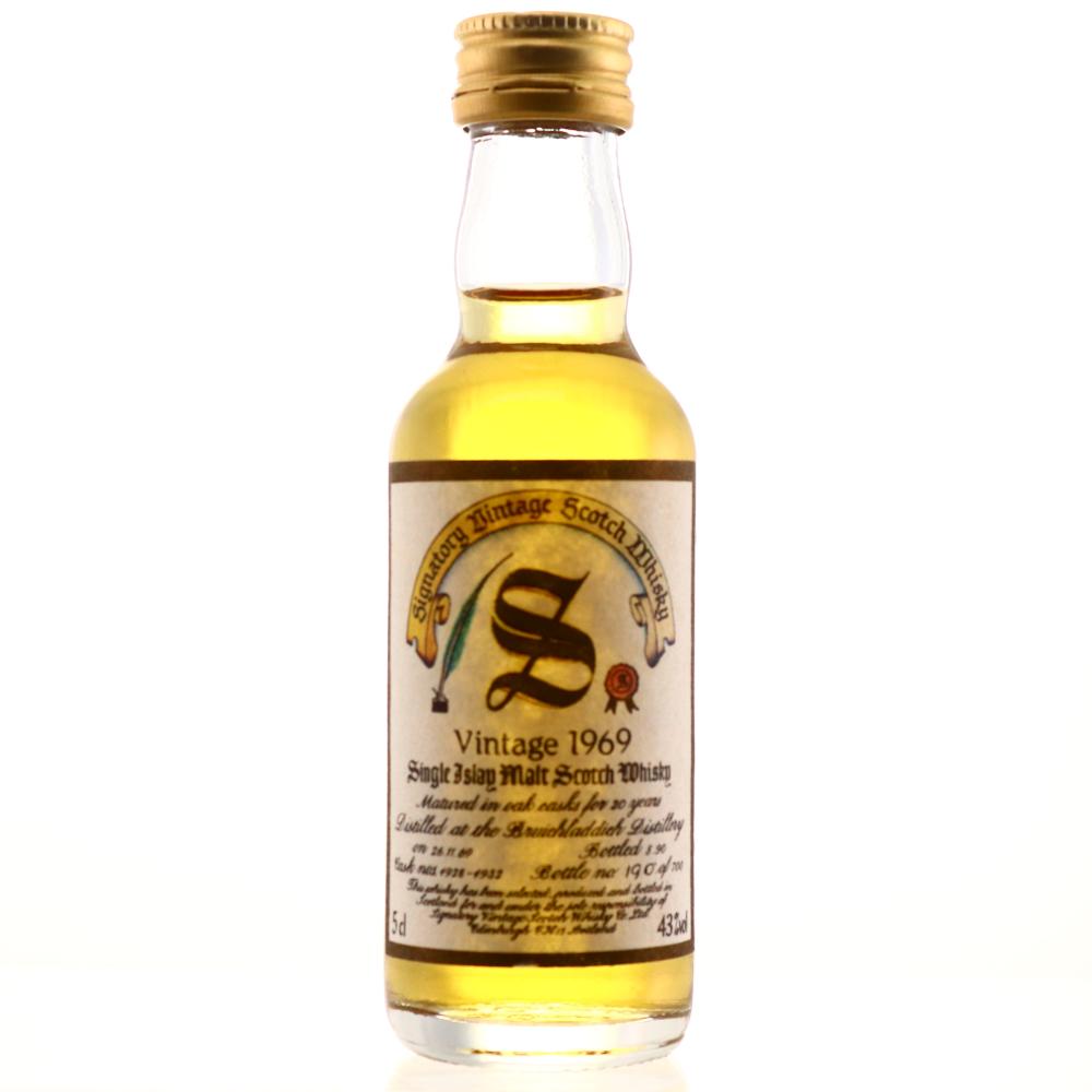 Bruichladdich 1969 Signatory Vintage 20 Year Old Miniature 5cl