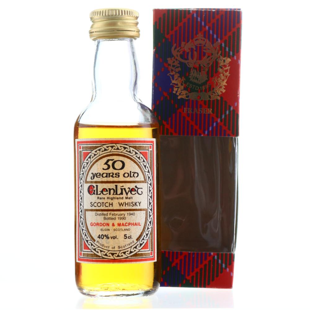 Glenlivet 1940 Gordon and MacPhail 50 Year Old Miniature