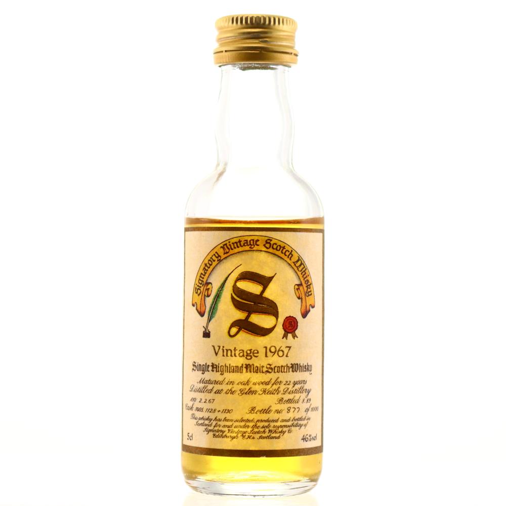 Glen Keith 1967 Signatory Vintage 22 Year Old Miniature 5cl