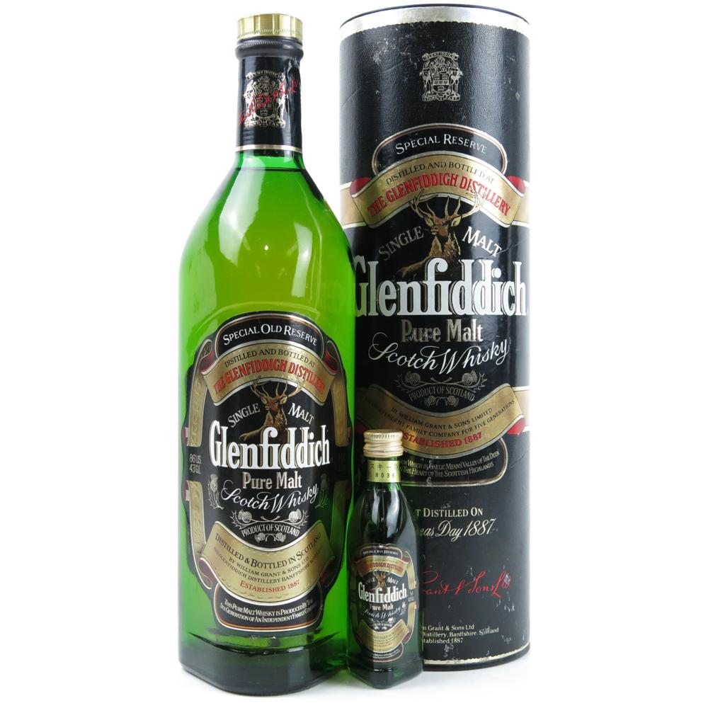 Glenfiddich Pure Malt 1 Litre and Miniature 5cl