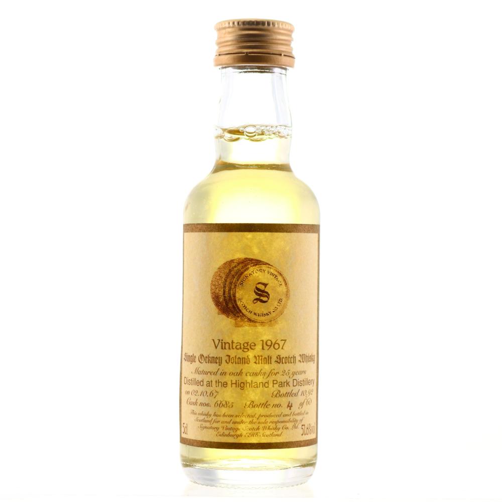 Highland Park 1967 Signatory Vintage 25 Year Old Miniature 5cl