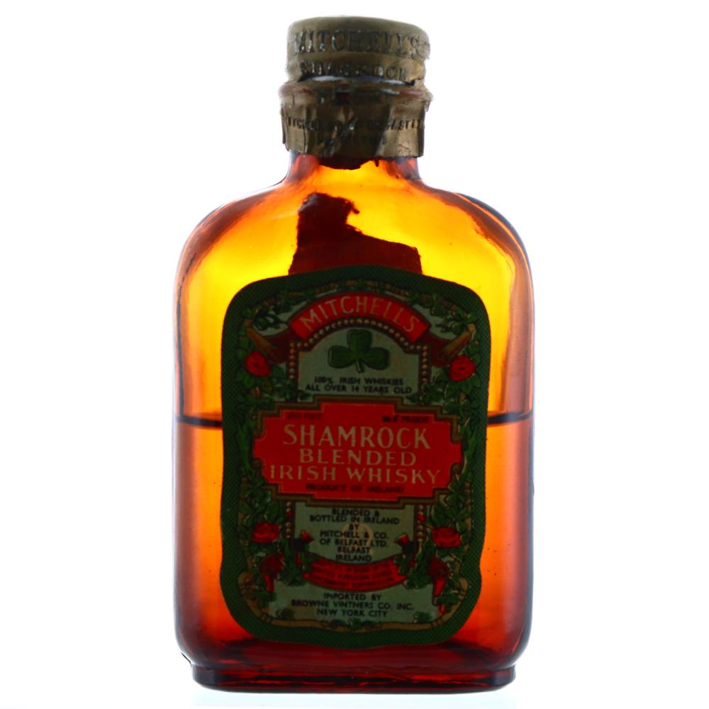 Mitchell's Shamrock Irish Whisky 14 Year Old Miniature US Import circa 1940s