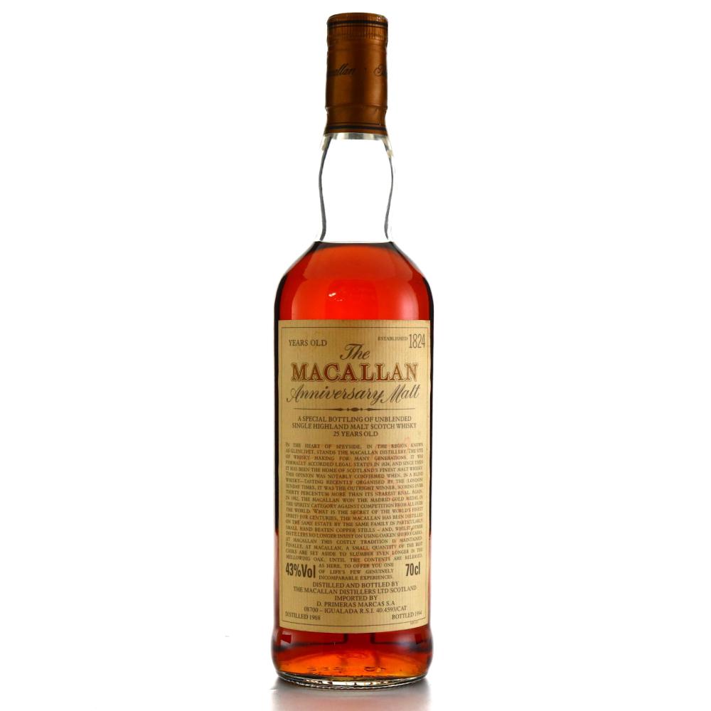Macallan 1968 Anniversary Malt 25 Year Old / Primeras Marcas Import