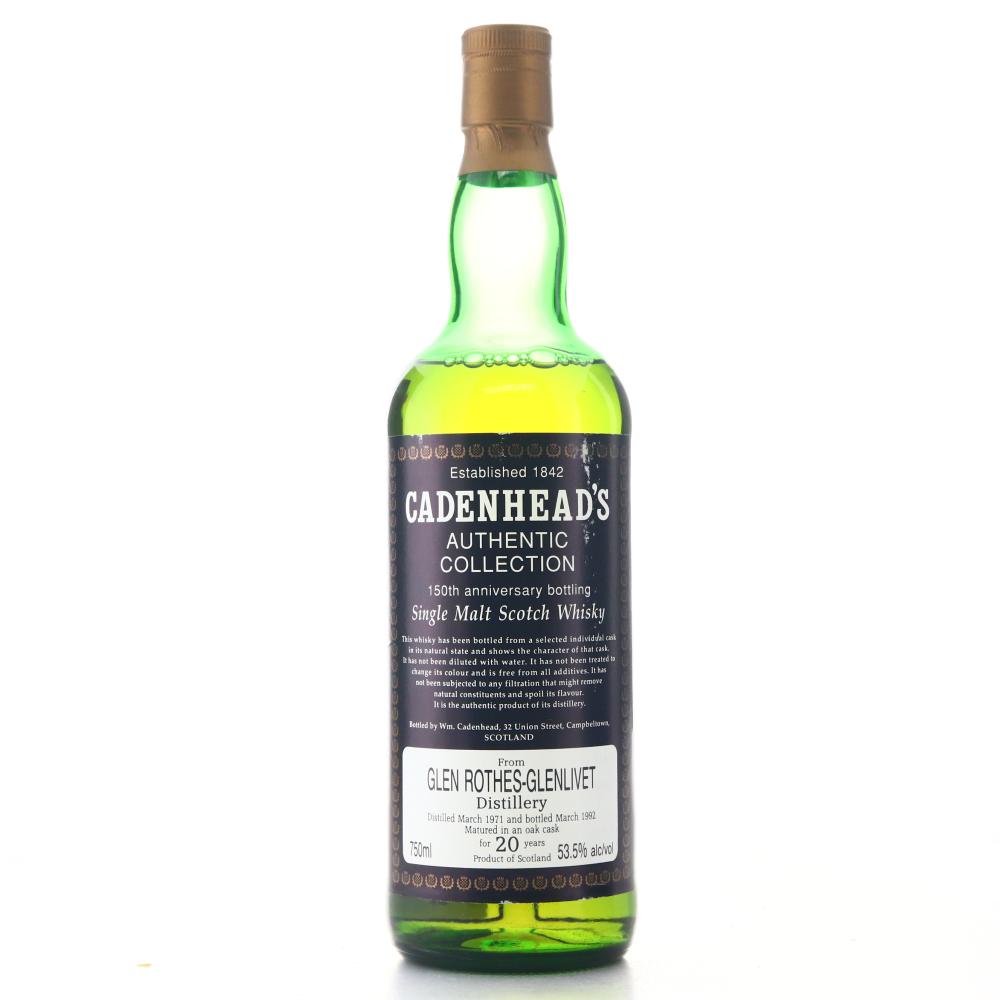 Glenrothes 1971 Cadenhead's 20 Year Old 75cl / 150th Anniversary