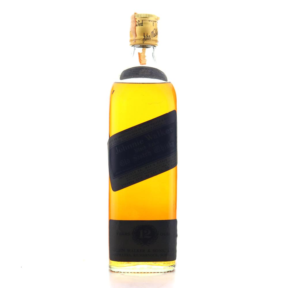 Johnnie Walker Black Label 12 Year Old 1.1/5 Quart 1960s