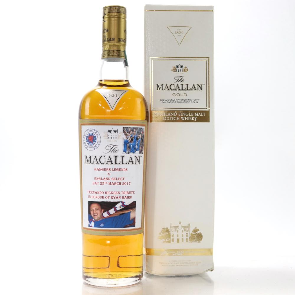 Macallan Gold / Customized Rangers Football Club Label