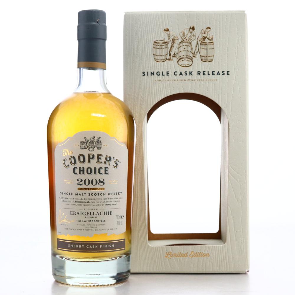 Craigellachie 2008 Cooper's Choice 7 Year Old Sherry Cask Finish